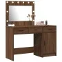 2-Piece Dressing Table Set with LED in Black Oak Wood by , Bedroom Dressers - Ref: Foro24-3334233, Price: 176,91 €, Discount: %