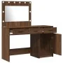 2-Piece Dressing Table Set with LED in Black Oak Wood by , Bedroom Dressers - Ref: Foro24-3334233, Price: 176,91 €, Discount: %
