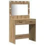 2-piece dressing table set with LED in oak color | Foro24.es | Tu tienda online para hogar, jardín y más Foro24.es