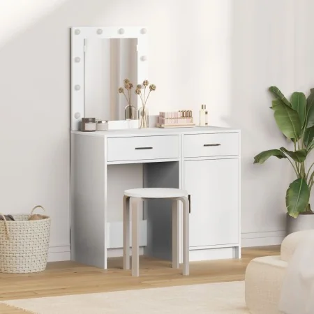 Set de tocador de 2 piezas con LED de , madera blanca | Foro24.es | Tu tienda online para hogar, jardín y más Foro24.es