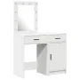 2-piece vanity set with LED, white wood by , Bedroom Dressers - Ref: Foro24-3334236, Price: 150,73 €, Discount: %