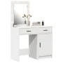 2-piece vanity set with LED, white wood by , Bedroom Dressers - Ref: Foro24-3334236, Price: 150,73 €, Discount: %