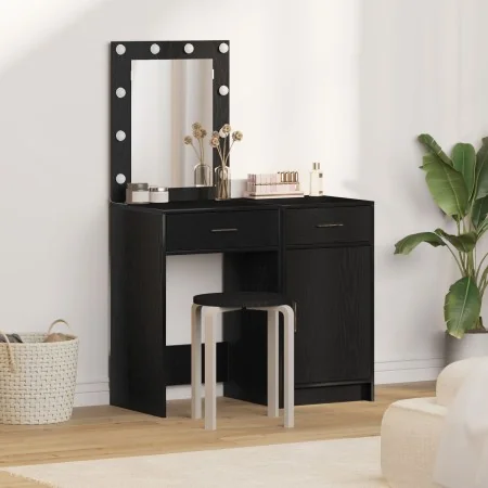 2-Piece Vanity Table Set with LED in Black Crafted Wood | Foro24.es | Tu tienda online para hogar, jardín y más Foro24.es