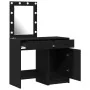 Set de Mesa de Tocador de 2 Piezas con LED de Madera Elaborada Negra | Foro24.es | Tu tienda online para hogar, jardín y más Foro24.es