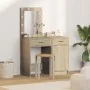 2-piece dressing table set with LED in Sonoma oak wood | Foro24.es | Tu tienda online para hogar, jardín y más Foro24.es
