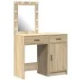 2-piece dressing table set with LED in Sonoma oak wood | Foro24.es | Tu tienda online para hogar, jardín y más Foro24.es