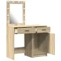 2-piece dressing table set with LED in Sonoma oak wood | Foro24.es | Tu tienda online para hogar, jardín y más Foro24.es