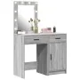 Juego de Mesa de Maquillaje de 2 Piezas con LED en Madera Elaborada Gris Sonoma | Foro24.es | Tu tienda online para hogar, jardín y más Foro24.es