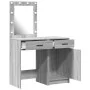 2-Piece Makeup Board Set with LED in Sonoma Gray Wood Made by , Bedroom Dressers - Ref: Foro24-3334241, Price: 150,48 €, Disc...