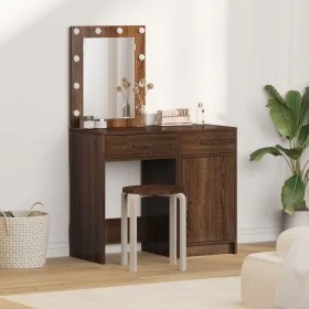 2-piece vanity set with black oak wood LEDs by , Bedroom Dressers - Ref: Foro24-3334242, Price: 150,49 €, Discount: %