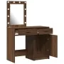 Set de tocador de 2 piezas con LED de madera de roble negro de , Tocadores para dormitorios - Ref: Foro24-3334242, Precio: 15...
