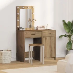 2-Piece Dressing Table Set with LED in Handmade