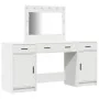 Conjunto de Mesa de Tocador de 3 Piezas con LED, Madera Elaborada Blanca | Foro24.es | Tu tienda online para hogar, jardín y más Foro24.es