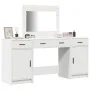 3-Piece Dressing Table Set with LED, White Crafted Wood | Foro24.es | Tu tienda online para hogar, jardín y más Foro24.es