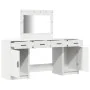 Conjunto de Mesa de Tocador de 3 Piezas con LED, Madera Elaborada Blanca | Foro24.es | Tu tienda online para hogar, jardín y más Foro24.es