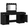 Juego de Tocador de 3 Piezas con LED Negro de Madera | Foro24.es | Tu tienda online para hogar, jardín y más Foro24.es