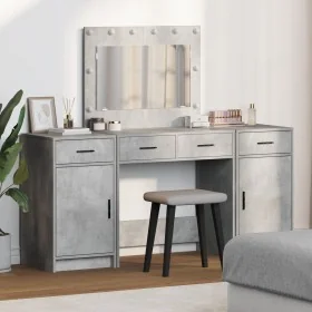 3-piece vanity set with LED in concrete grey and