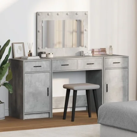 3-piece vanity set with LED in concrete grey and elaborate wood | Foro24.es | Tu tienda online para hogar, jardín y más Foro24.es