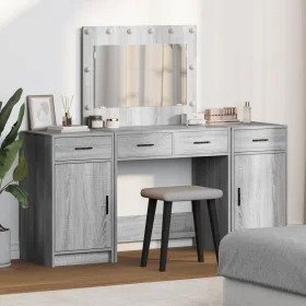 3-Piece Vanity Set with LED Wood Made Sonoma Gray