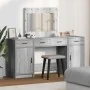 Juego de Tocador de 3 Piezas con LED Madera Elaborada Gris Sonoma | Foro24.es | Tu tienda online para hogar, jardín y más Foro24.es