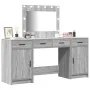 Juego de Tocador de 3 Piezas con LED Madera Elaborada Gris Sonoma | Foro24.es | Tu tienda online para hogar, jardín y más Foro24.es