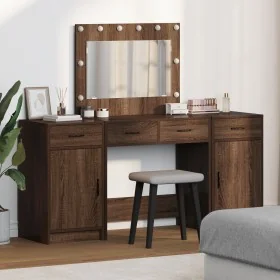 3-teiliges Waschtisch-Set mit LED aus schwarzem