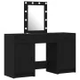 Set de Tocador de 3 Piezas con LED de Madera Engineered Negra de , Tocadores para dormitorios - Ref: Foro24-3334255, Precio: ...