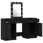 3-teiliges Waschtisch-Set mit LED aus schwarzem Holzwerkstoff | Foro24.es | Tu tienda online para hogar, jardín y más Foro24.es
