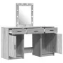Conjunto de tocador de 3 piezas con LED en gris de madera ingeniería de Sonoma de , Tocadores para dormitorios - Ref: Foro24-...