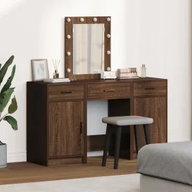 3-Piece Vanity Set with LED in Black Oak by , Bedroom Dressers - Ref: Foro24-3334260, Price: 209,58 €, Discount: %