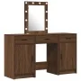 Set de Tocador de 3 Piezas con LED en Roble Negro de , Tocadores para dormitorios - Ref: Foro24-3334260, Precio: 209,58 €, De...