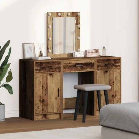 Set de tocador de 3 piezas con LED de madera envejecida | Foro24.es | Tu tienda online para hogar, jardín y más Foro24.es