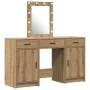 Conjunto de Tocador de 3 Piezas con LED de Madera de Roble Artisan | Foro24.es | Tu tienda online para hogar, jardín y más Foro24.es