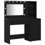 Conjunto de tocador de 2 piezas con LED en madera negra de , Tocadores para dormitorios - Ref: Foro24-3334264, Precio: 196,82...