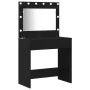 Conjunto de tocador de 2 piezas con LED en madera negra de , Tocadores para dormitorios - Ref: Foro24-3334264, Precio: 196,82...