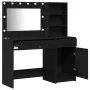 Conjunto de tocador de 2 piezas con LED en madera negra de , Tocadores para dormitorios - Ref: Foro24-3334264, Precio: 196,82...