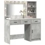 Set de tocador de 2 piezas con LED en madera gris concreto de , Tocadores para dormitorios - Ref: Foro24-3334266, Precio: 186...