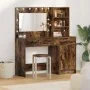 Conjunto de tocador de 2 piezas con LED y madera de roble ahumado de , Tocadores para dormitorios - Ref: Foro24-3334267, Prec...