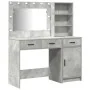 Set de tocador de 2 piezas con LED en madera gris concreto de , Tocadores para dormitorios - Ref: Foro24-3334266, Precio: 186...
