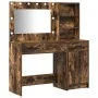 Conjunto de tocador de 2 piezas con LED y madera de roble ahumado de , Tocadores para dormitorios - Ref: Foro24-3334267, Prec...
