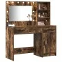 Conjunto de tocador de 2 piezas con LED y madera de roble ahumado de , Tocadores para dormitorios - Ref: Foro24-3334267, Prec...