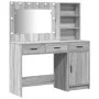 Conjunto de tocador de 2 piezas con espejo LED en gris Sonoma de madera elaborada | Foro24.es | Tu tienda online para hogar, jardín y más Foro24.es