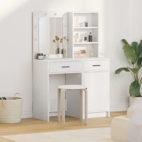 Conjunto de Espejo y Tocador de 2 Piezas con LED de Madera Blancas by , Bedroom Dressers - Ref: Foro24-3334272, Price: 166,06...