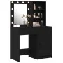 Conjunto de tocador de 2 piezas con LED de en madera negra de , Tocadores para dormitorios - Ref: Foro24-3334273, Precio: 170...