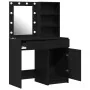 Conjunto de tocador de 2 piezas con LED de en madera negra de , Tocadores para dormitorios - Ref: Foro24-3334273, Precio: 170...
