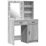 Set de tocador de 2 piezas con LED en madera ingenierizada gris Sonoma de , Tocadores para dormitorios - Ref: Foro24-3334277,...