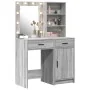 Set de tocador de 2 piezas con LED en madera ingenierizada gris Sonoma de , Tocadores para dormitorios - Ref: Foro24-3334277,...