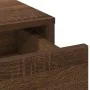 Mesa de Maquillaje con Luces LED Roble Marrón 158,5x41x135 cm | Foro24.es | Tu tienda online para hogar, jardín y más Foro24.es