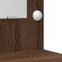 Mesa de Maquillaje con Luces LED Roble Marrón 158,5x41x135 cm | Foro24.es | Tu tienda online para hogar, jardín y más Foro24.es