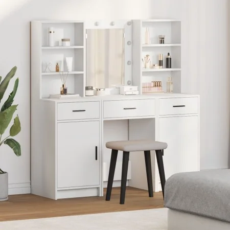 Conjunto de Tocador de 3 Piezas en MDF Blanco by , Bedroom Dressers - Ref: Foro24-3334290, Price: 239,37 €, Discount: %